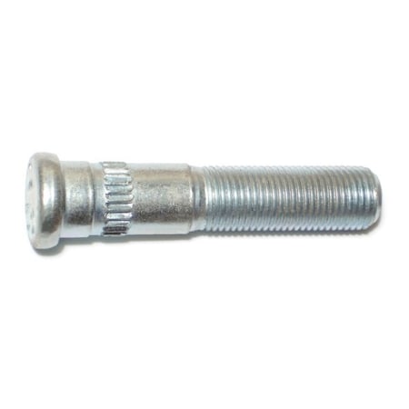 Midwest Fastener 9/16"-18 x 2-25/32" Zinc Plated Steel Fine Thread Automotive Wheel Studs 6PK 75423